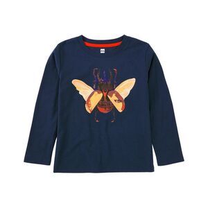 Tea Collection Boys  Flying Beetle Graphic T-Shirt, Blue